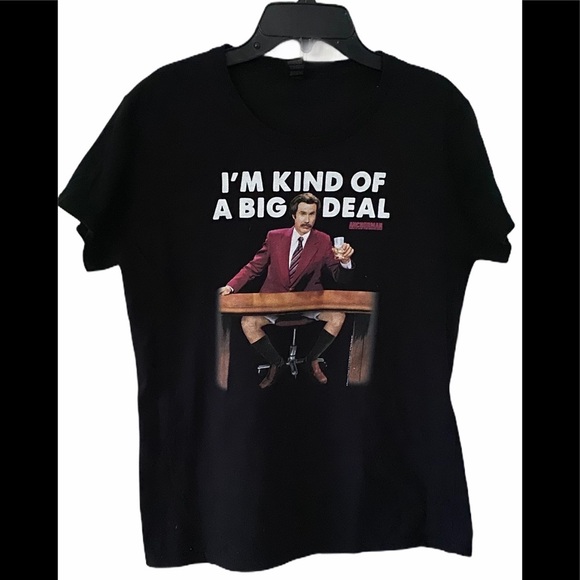 Anvil Tops - Anchorman SS Black Tee Sz M